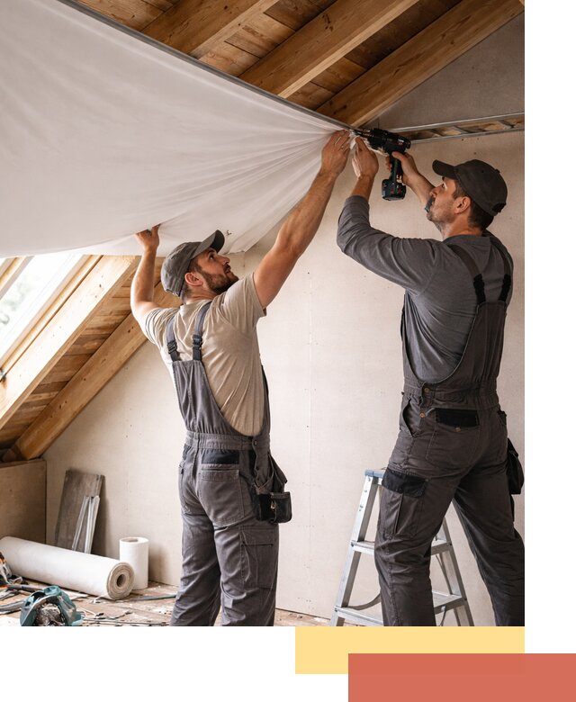 Монтаж натяжного потолка в мансарде в Сарове