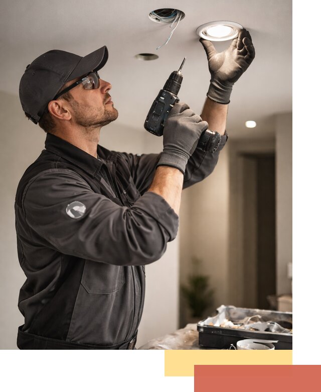 Установка точечных светильников в натяжной потолок в Сарове