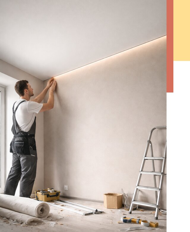 Теневые натяжные потолки в Сарове от 8540 руб. под ключ | ОТДЕЛОЧНИК-Сро