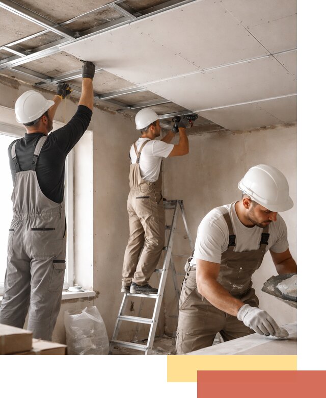 Одноуровневый потолок из гипсокартона в Сарове — монтаж и отделка