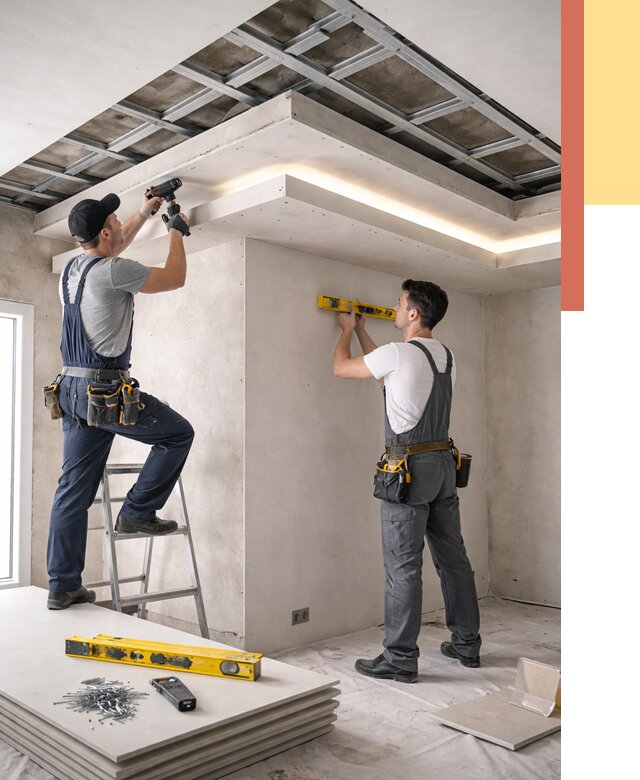 Двухуровневый потолок из гипсокартона в Сарове от 1510 руб. под ключ | ОТДЕЛОЧНИК-Сро