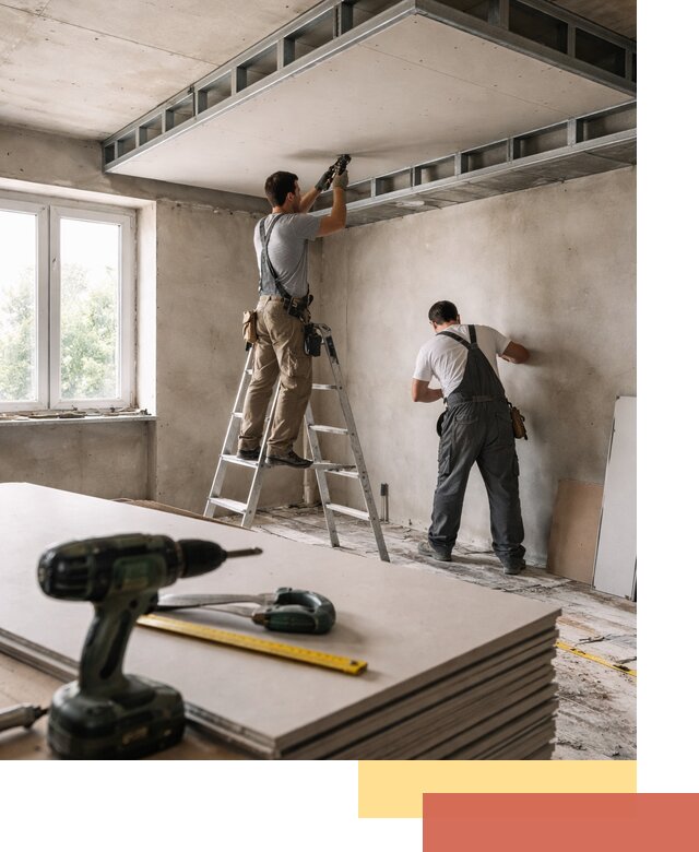 Двухуровневый потолок из гипсокартона в Сарове