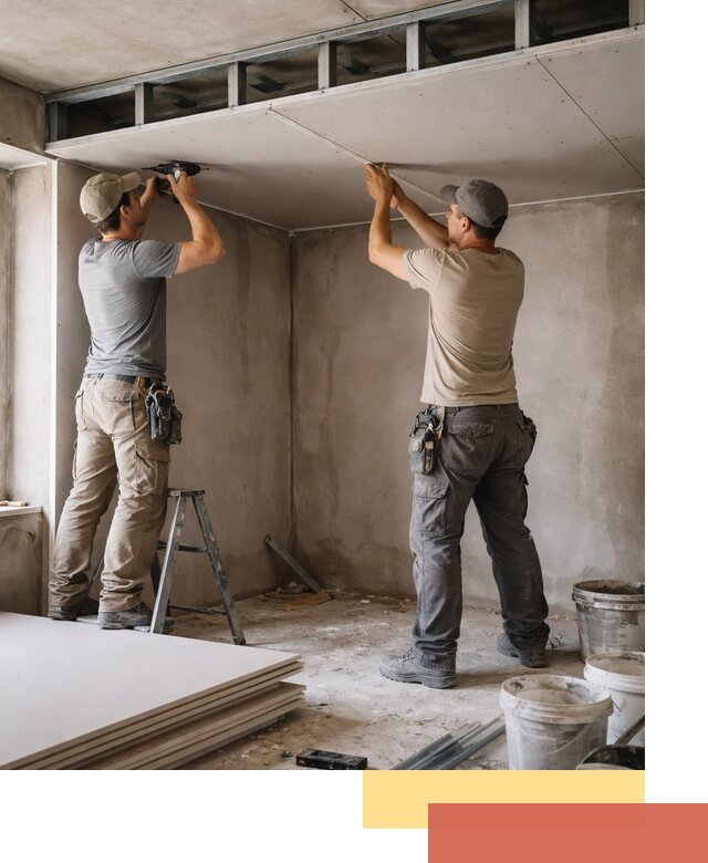 Короб из гипсокартона на потолке под ключ в Сарове