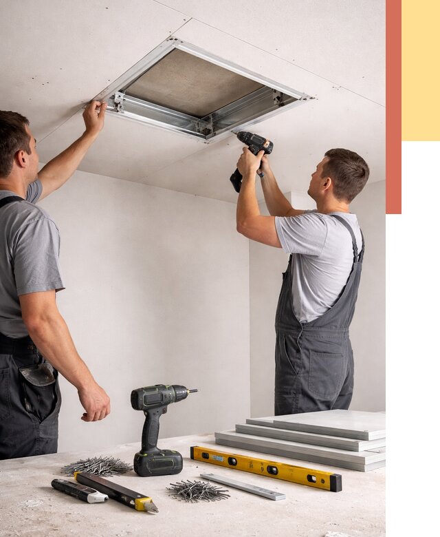 Установка люка в потолок ГКЛ в Сарове от 2604 руб. под ключ | ОТДЕЛОЧНИК-Сро