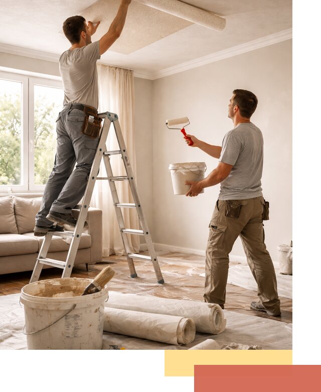 Поклейка обоев на потолок в Сарове — качественно и быстро