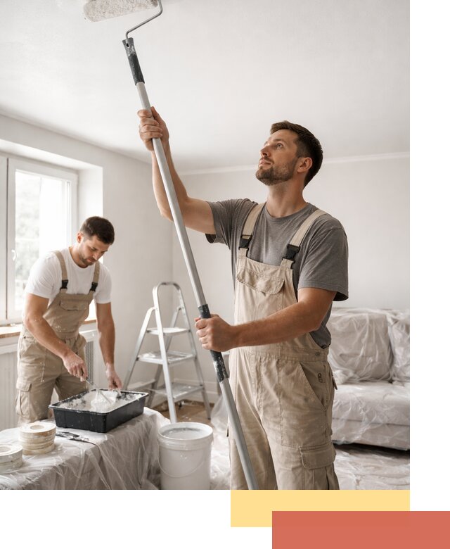 Покраска потолка водоэмульсионной краской в Сарове