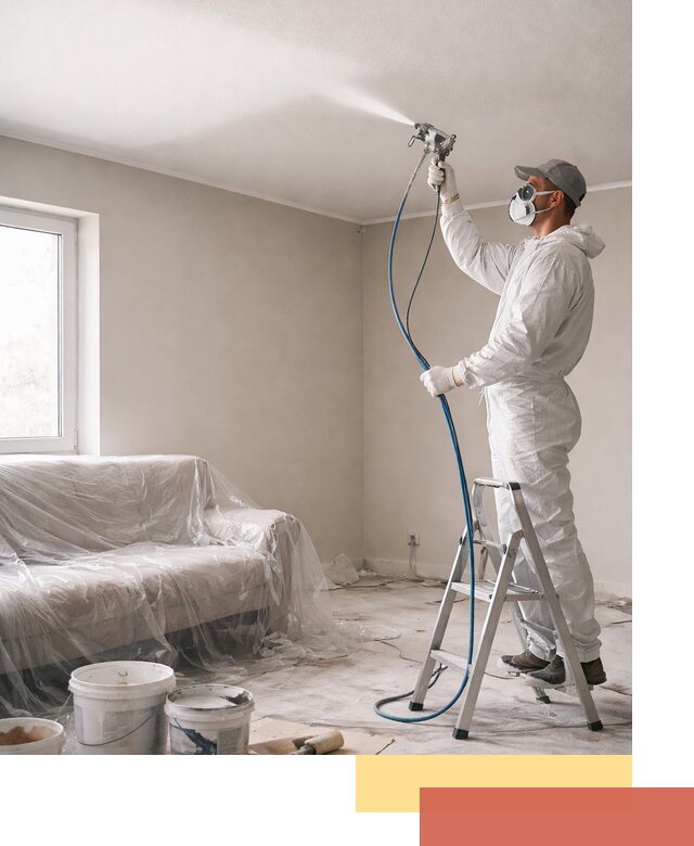 Покраска потолка краскопультом в Сарове быстро и качественно