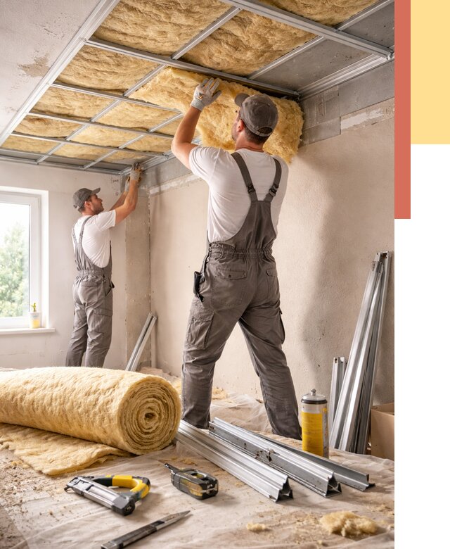 Утепление потолка в Сарове от 7499 руб/м2 — недорого, быстро, под ключ | ОТДЕЛОЧНИК-Сро